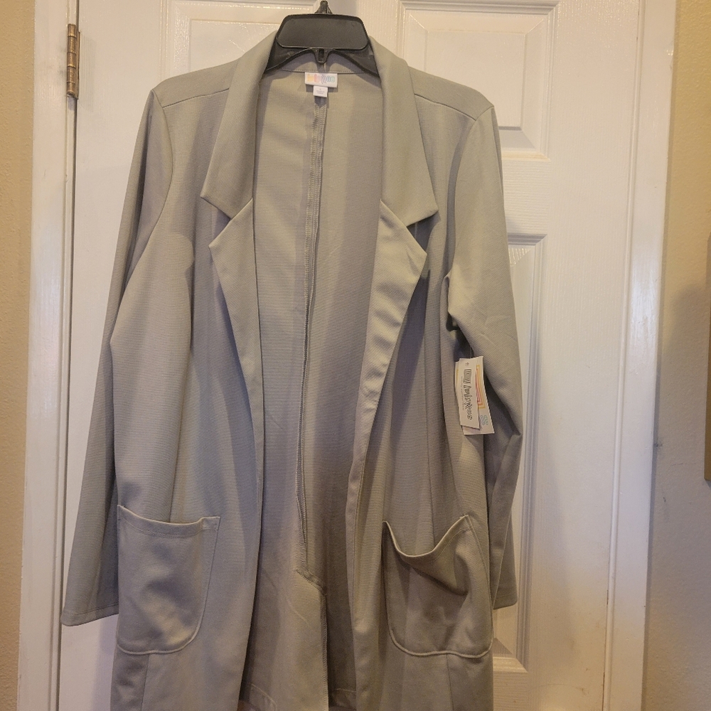 Lularoe Women's Gray Jacket, Gwen, Size L